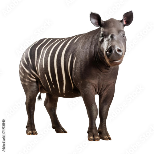 Beautiful Tapir isolated on white background