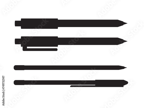 set of black pens