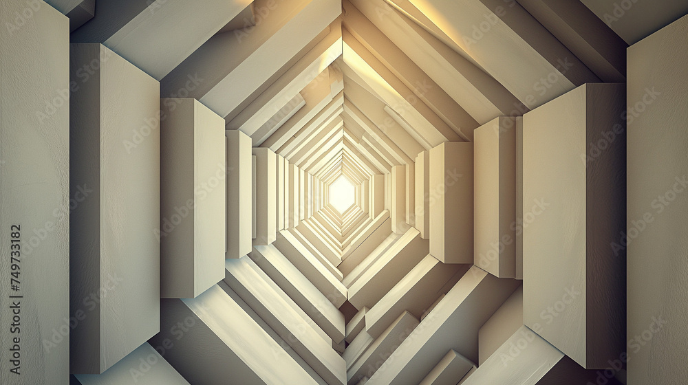 Obraz premium rectangle tunnel concept background