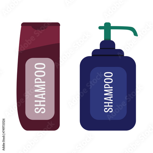 shampoo bottle flat vector