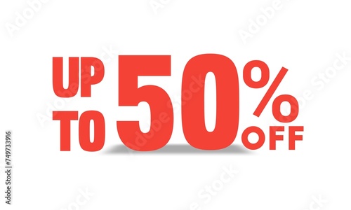 discount upto 50 percent off sale vector, 50 percent off typography vector illustration