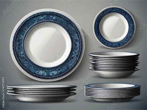 white plate