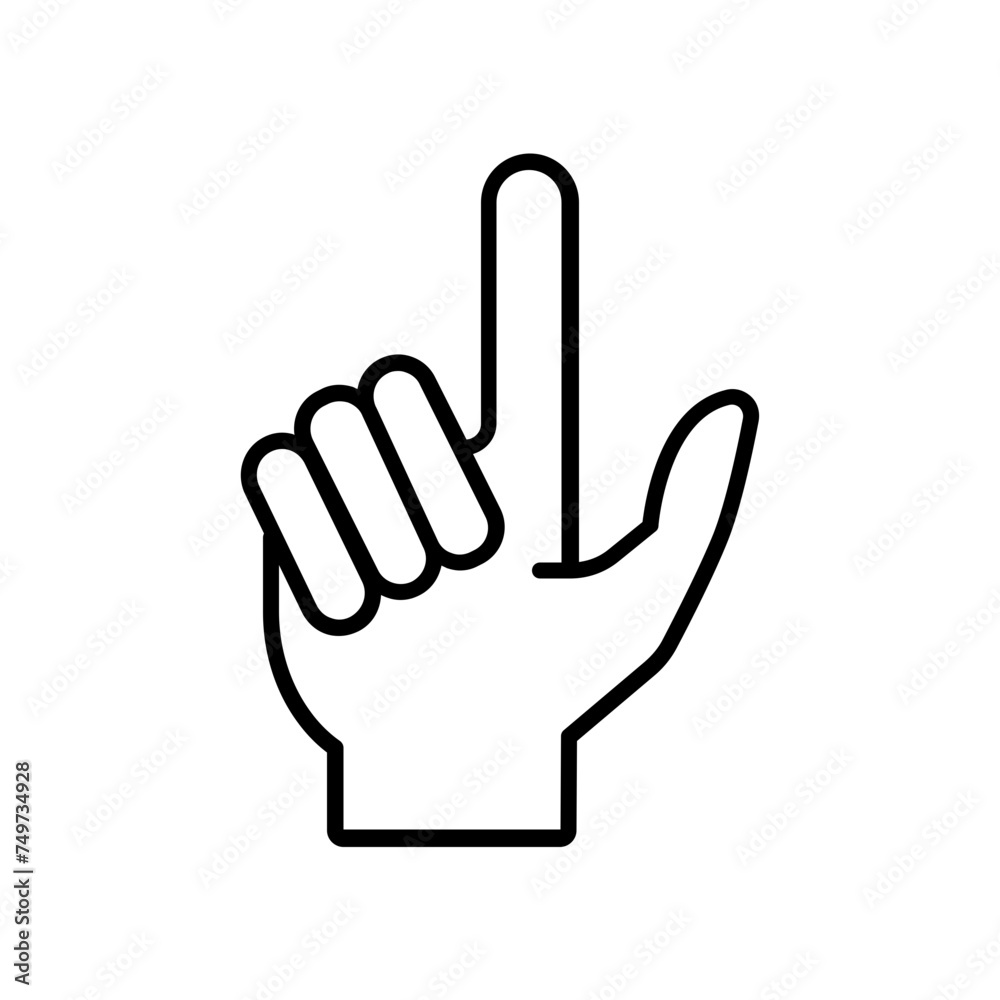 hand icon. outline icon hand icon. outline icon