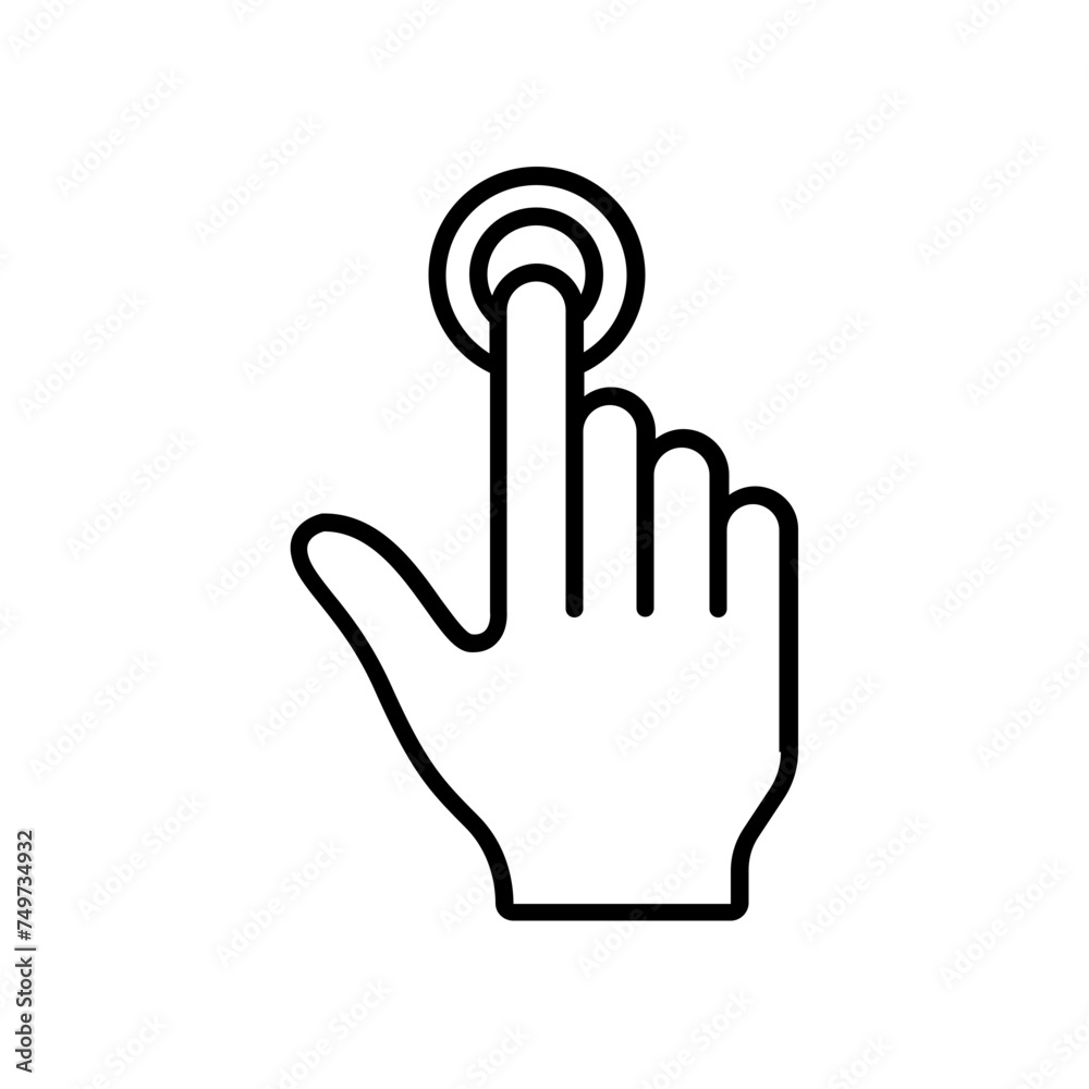 hand icon. outline icon hand icon. outline icon