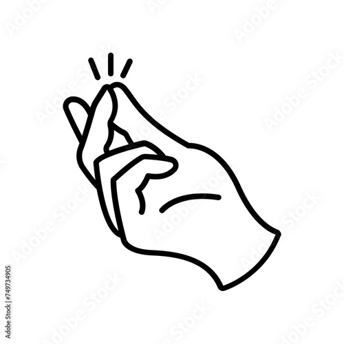 hand icon. outline icon