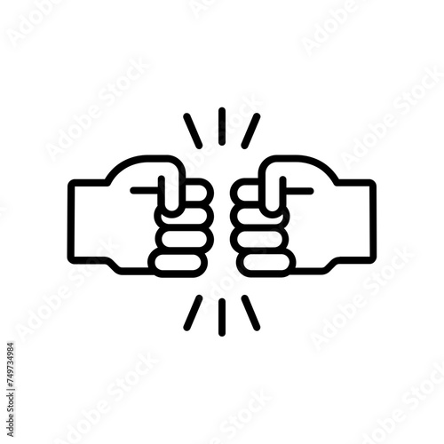 hand icon. outline icon