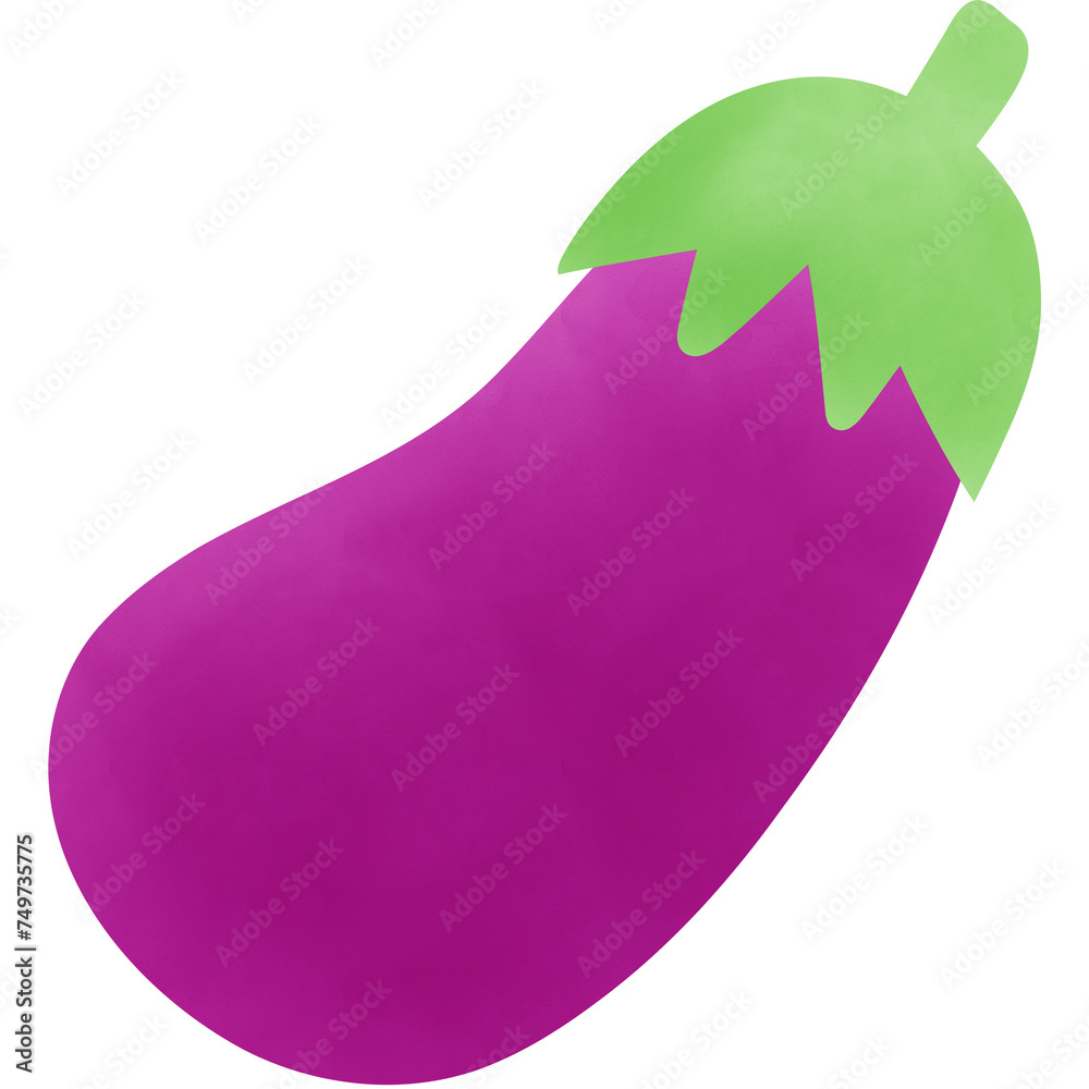 Illustration of a watercolor eggplant isolated on png or transparent background Illustration of a watercolor eggplant isolated on png or transparent background