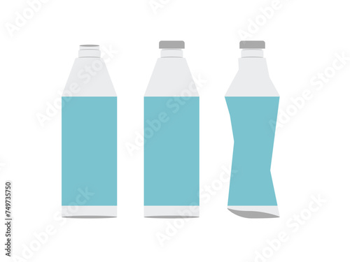 set of bottles of water
