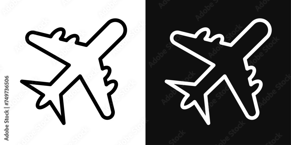 Airplane Icon Set. Vector Illustration