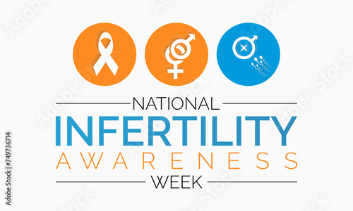 National Infertility Awareness Week Observed every year of April 21th-27th, Vector banner, flyer, poster and social medial template design.