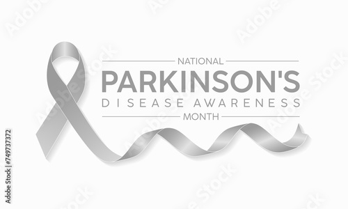 National Parkinson's Disease Awareness Month Observed every year of April, Vector banner, flyer, poster and social medial template design.