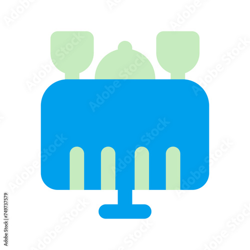 dinner table Duo tone icon