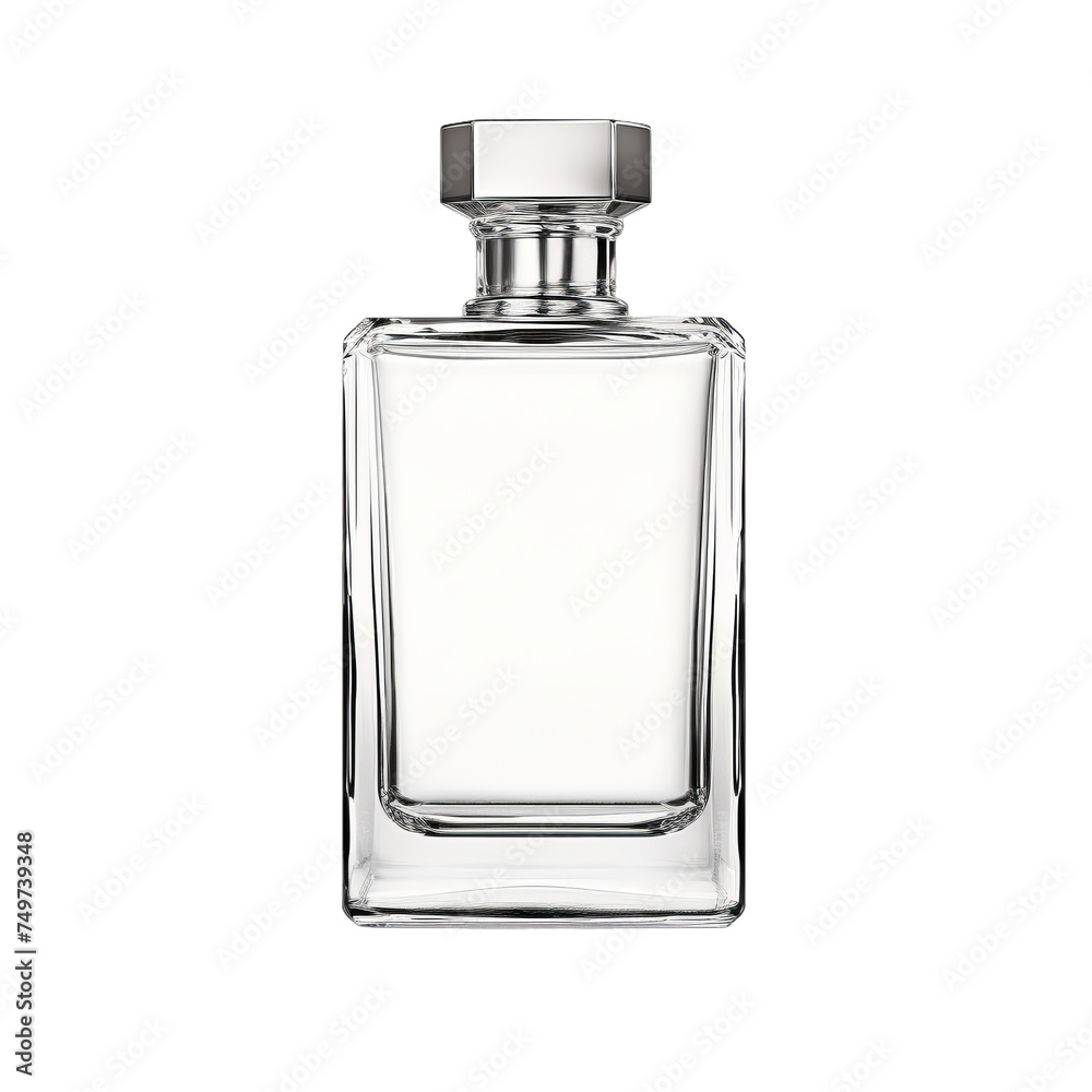 A blank glass perfume bottle isolated on transparent background, png A blank glass perfume bottle isolated on transparent background, png