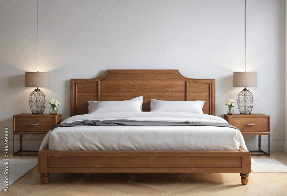 bed frame isolated on a transparent background