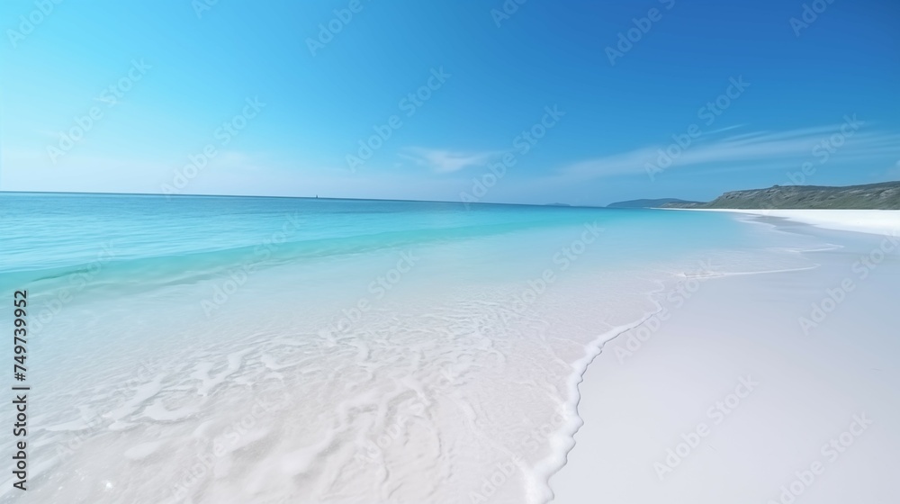 白い砂浜と海（Generative AI）