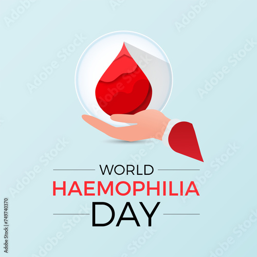 World Hemophilia Day Observed every year of April 17, Vector banner, flyer, poster and social medial template design.