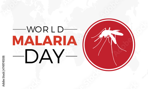 World Malaria Day Observed every year of April 25, Vector banner, flyer, poster and social medial template design.