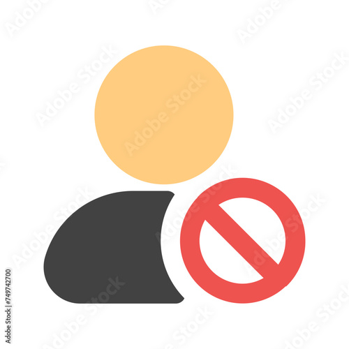 block user Flat icon