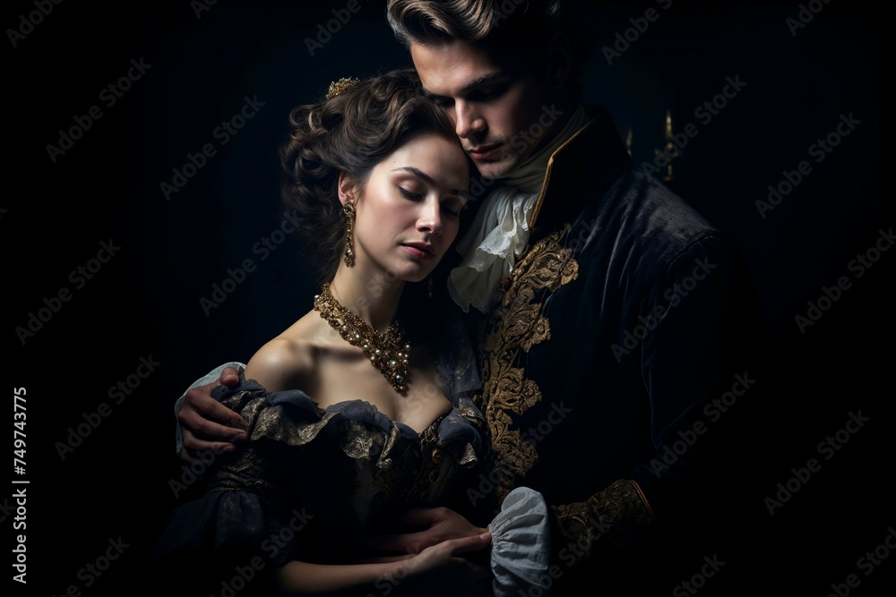 Victorian Couple's Intimate Moment by Candlelight Victorian Couple's Intimate Moment by Candlelight
