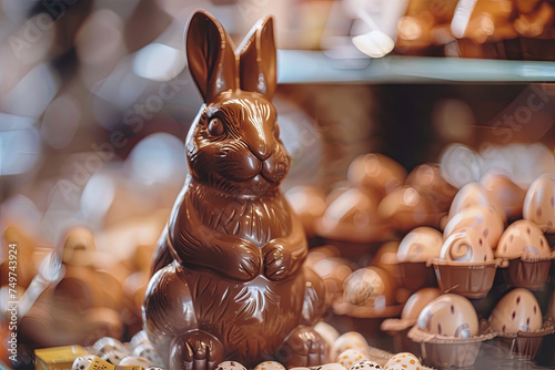 Easter bunny, chocolate photo