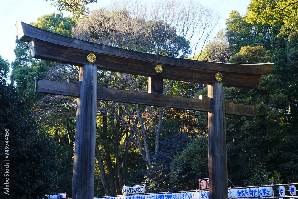 Torii Gate of Meiji Jingu in Japan - 日本 東京 明治神宮 鳥居