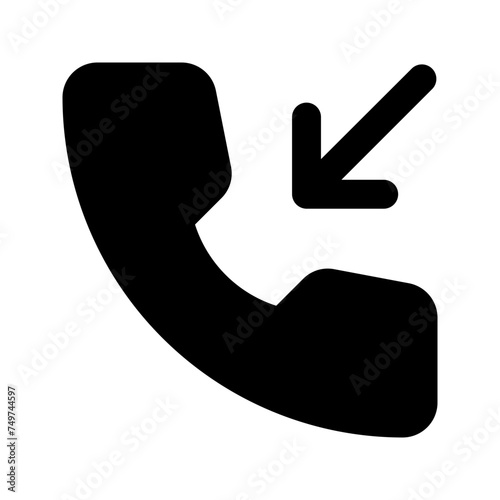 incoming call glyph icon