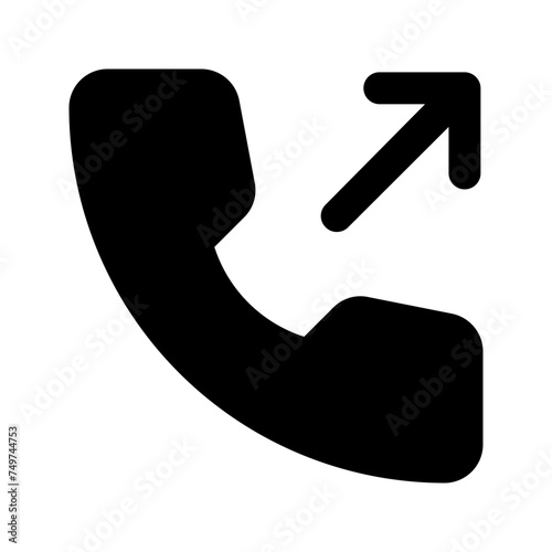 outgoing call glyph icon