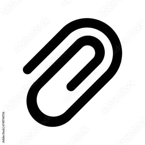 paper clip glyph icon