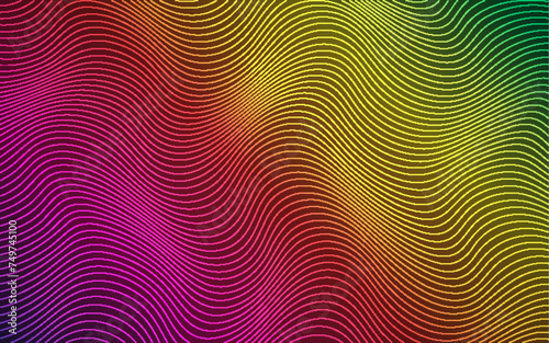 Abstract multicolored wavy lines background