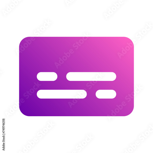 subtitles gradient icon
