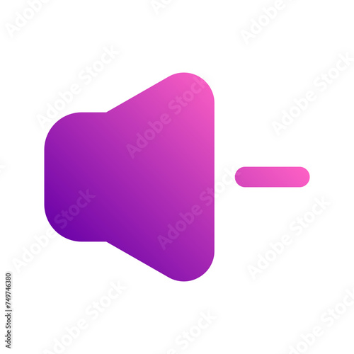 volume down gradient icon