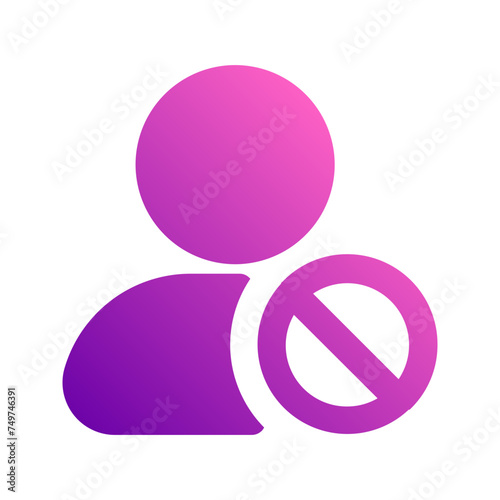 block user gradient icon