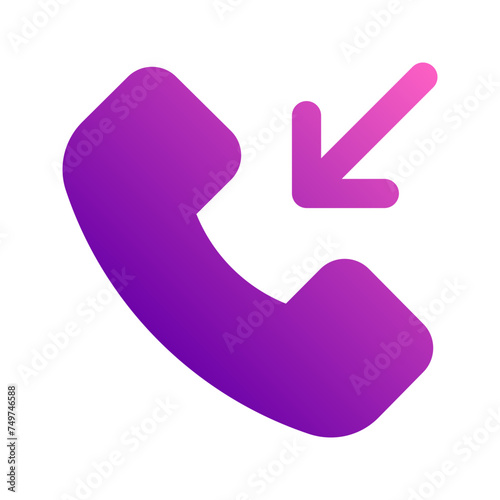 incoming call gradient icon