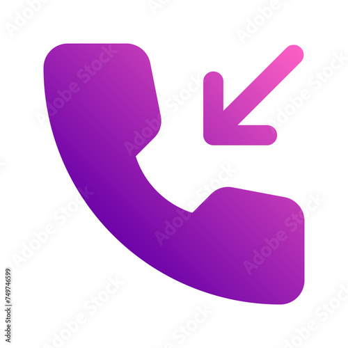 incoming call gradient icon