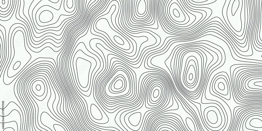 Natural printing illustrations of maps. Topographic Map in Contour Line Light Topographic Black-white background from Ocean toper Line topography map contour background, geographic grid.