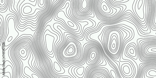 Natural printing illustrations of maps. Topographic Map in Contour Line Light Topographic Black-white background from Ocean toper Line topography map contour background, geographic grid.