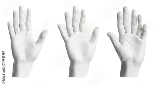 Hand Gestures Set isolated on white background or png transparent background. photo