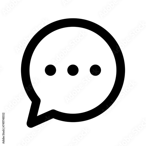 chat bubble line icon