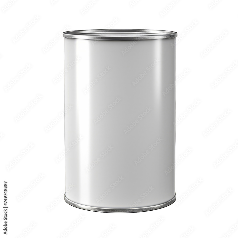 A blank metal coffee can isolated on transparent background, png A blank metal coffee can isolated on transparent background, png