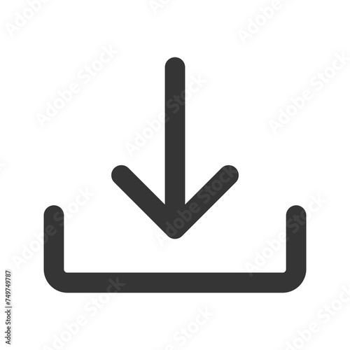 download outline color icon