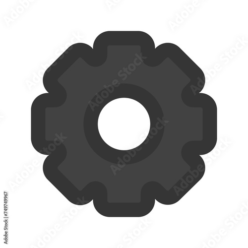settings outline color icon