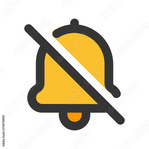 silent outline color icon