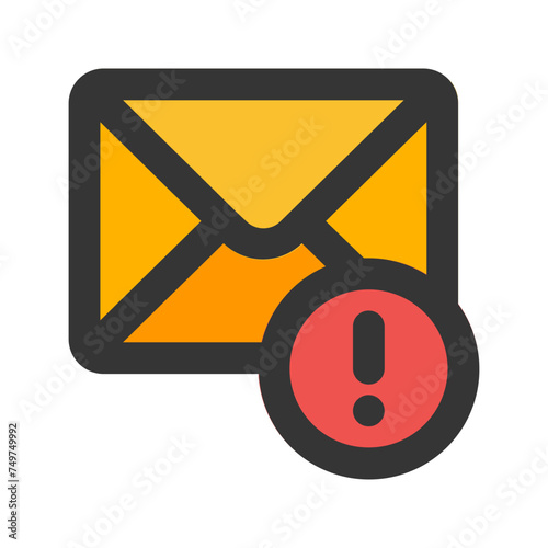 spam outline color icon