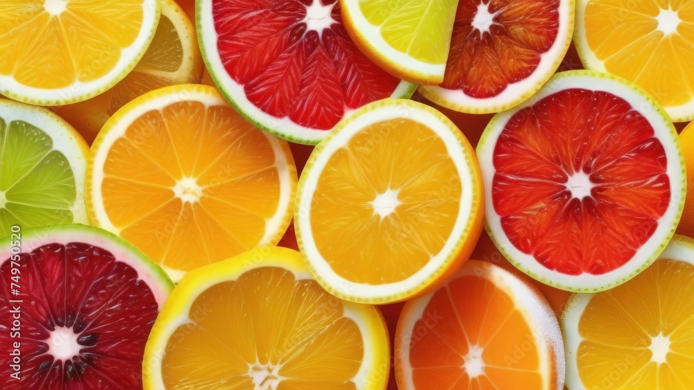 Fototapeta premium background of citrus fruits