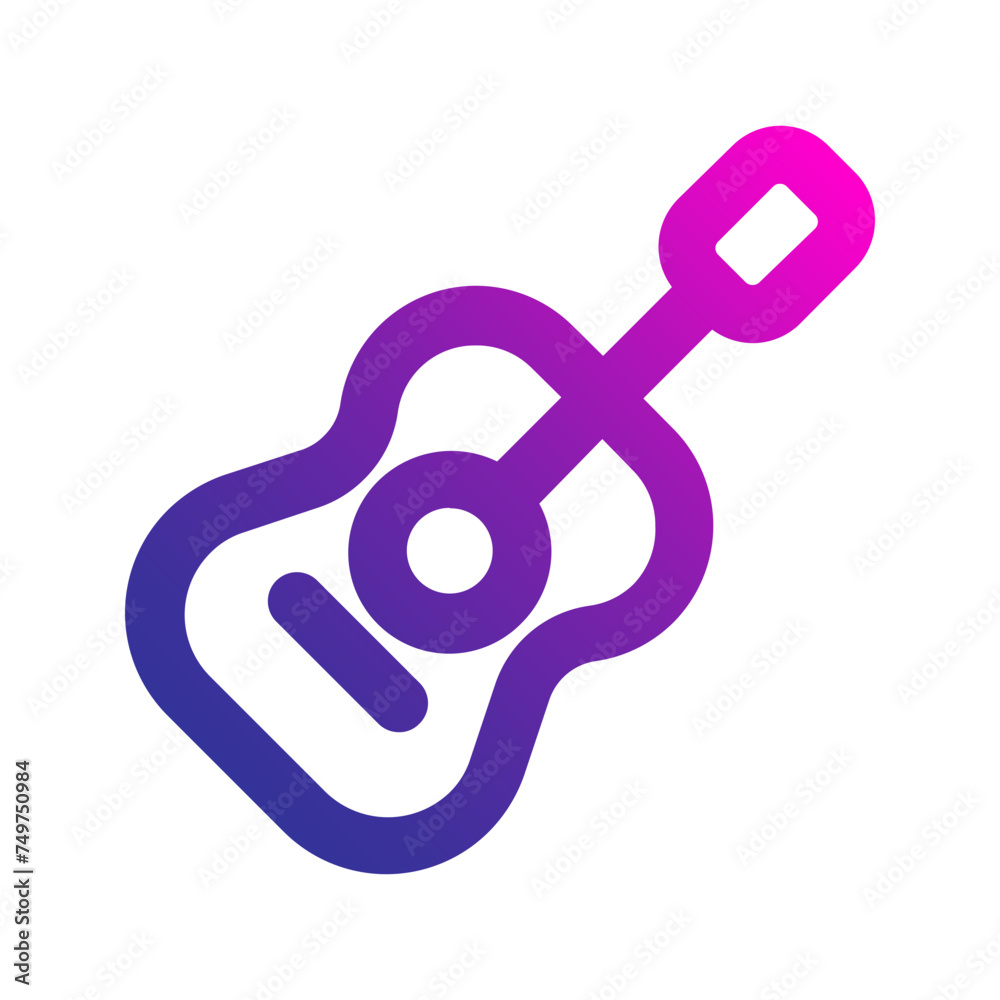 guitar gradient icon guitar gradient icon