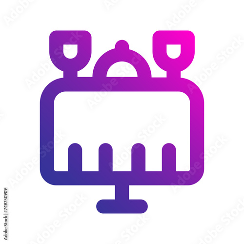 dinner table gradient icon