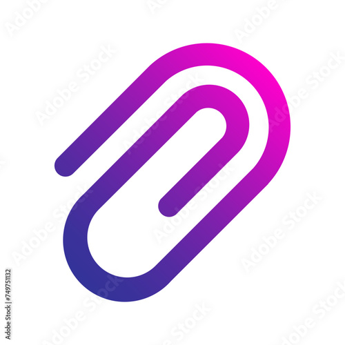 paper clip gradient icon