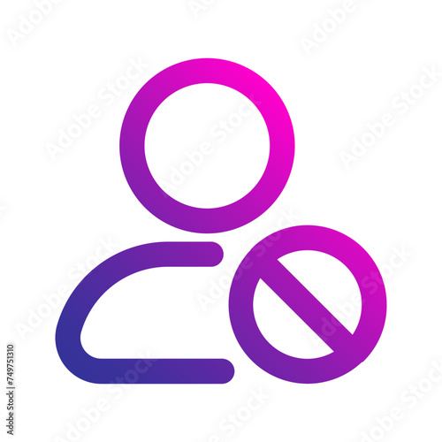 block user gradient icon