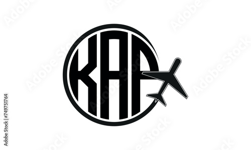 KAP three initial letter circle tour & travel agency logo design vector template. hajj Umrah agency, abstract, wordmark, business, monogram, minimalist, brand, company, flat, tourism agency, tourist