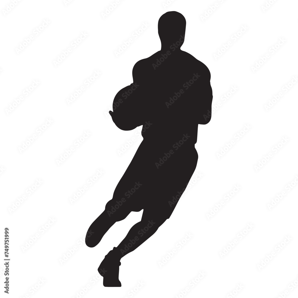 basketball silhouette vector isolated black on white background